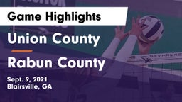 Union County  vs Rabun County  Game Highlights - Sept. 9, 2021