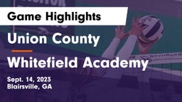 Union County  vs Whitefield Academy Game Highlights - Sept. 14, 2023