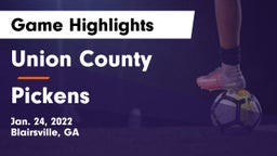 Union County  vs Pickens  Game Highlights - Jan. 24, 2022