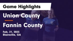 Union County  vs Fannin County  Game Highlights - Feb. 21, 2023