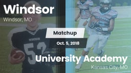 Matchup: Windsor  vs. University Academy 2018