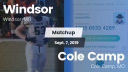 Matchup: Windsor  vs. Cole Camp  2019