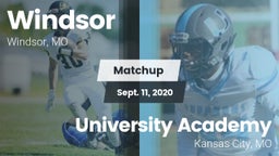 Matchup: Windsor  vs. University Academy 2020