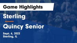 Sterling  vs Quincy Senior  Game Highlights - Sept. 6, 2022