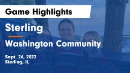Sterling  vs Washington Community  Game Highlights - Sept. 26, 2022