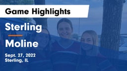 Sterling  vs Moline  Game Highlights - Sept. 27, 2022