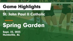 St. John Paul II Catholic  vs Spring Garden  Game Highlights - Sept. 23, 2023