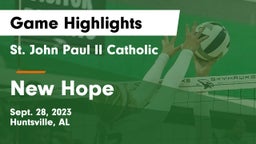 St. John Paul II Catholic  vs New Hope  Game Highlights - Sept. 28, 2023