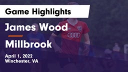 James Wood  vs Millbrook  Game Highlights - April 1, 2022