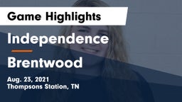 Independence  vs Brentwood  Game Highlights - Aug. 23, 2021