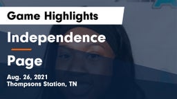 Independence  vs Page  Game Highlights - Aug. 26, 2021