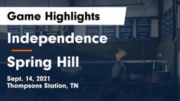 Independence  vs Spring Hill Game Highlights - Sept. 14, 2021
