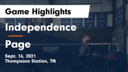 Independence  vs Page  Game Highlights - Sept. 16, 2021