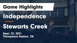Independence  vs Stewarts Creek Game Highlights - Sept. 22, 2021