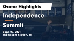 Independence  vs Summit  Game Highlights - Sept. 28, 2021