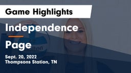 Independence  vs Page  Game Highlights - Sept. 20, 2022