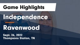 Independence  vs Ravenwood Game Highlights - Sept. 26, 2022