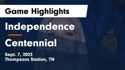Independence  vs Centennial  Game Highlights - Sept. 7, 2023