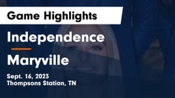 Independence  vs Maryville Game Highlights - Sept. 16, 2023