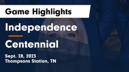 Independence  vs Centennial  Game Highlights - Sept. 28, 2023