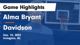 Alma Bryant  vs Davidson  Game Highlights - Jan. 14, 2022