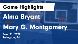 Alma Bryant  vs Mary G. Montgomery Game Highlights - Jan. 21, 2022