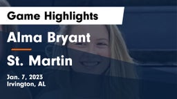 Alma Bryant  vs St. Martin  Game Highlights - Jan. 7, 2023