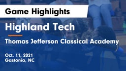 Highland Tech  vs Thomas Jefferson Classical Academy Game Highlights - Oct. 11, 2021