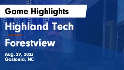 Highland Tech  vs Forestview  Game Highlights - Aug. 29, 2023