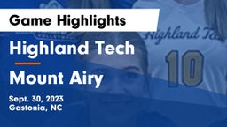 Highland Tech  vs Mount Airy  Game Highlights - Sept. 30, 2023