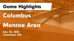 Columbus  vs Monroe Area  Game Highlights - Jan. 24, 2023
