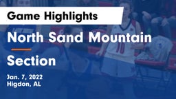 North Sand Mountain  vs Section  Game Highlights - Jan. 7, 2022