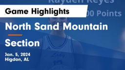 North Sand Mountain  vs Section  Game Highlights - Jan. 5, 2024