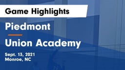 Piedmont  vs Union Academy Game Highlights - Sept. 13, 2021