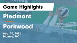 Piedmont  vs Parkwood  Game Highlights - Aug. 30, 2022
