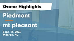Piedmont  vs mt pleasant Game Highlights - Sept. 13, 2023