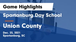 Spartanburg Day School vs Union County  Game Highlights - Dec. 23, 2021