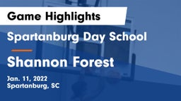 Spartanburg Day School vs Shannon Forest  Game Highlights - Jan. 11, 2022