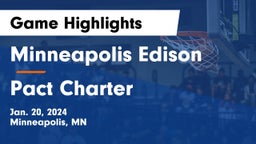 Minneapolis Edison  vs Pact Charter  Game Highlights - Jan. 20, 2024