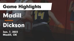 Madill  vs Dickson  Game Highlights - Jan. 7, 2022