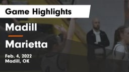 Madill  vs Marietta  Game Highlights - Feb. 4, 2022