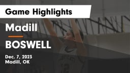 Madill  vs BOSWELL Game Highlights - Dec. 7, 2023