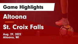 Altoona  vs St. Croix Falls  Game Highlights - Aug. 29, 2022