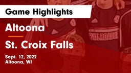 Altoona  vs St. Croix Falls  Game Highlights - Sept. 12, 2022