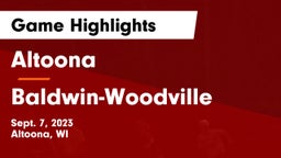 Altoona  vs Baldwin-Woodville  Game Highlights - Sept. 7, 2023