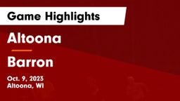Altoona  vs Barron  Game Highlights - Oct. 9, 2023