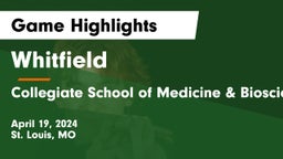 Whitfield  vs Collegiate School of Medicine & Bioscience Game Highlights - April 19, 2024