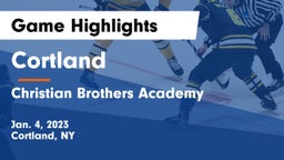 Cortland  vs Christian Brothers Academy  Game Highlights - Jan. 4, 2023