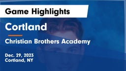 Cortland  vs Christian Brothers Academy Game Highlights - Dec. 29, 2023
