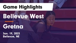 Bellevue West  vs Gretna  Game Highlights - Jan. 19, 2023
